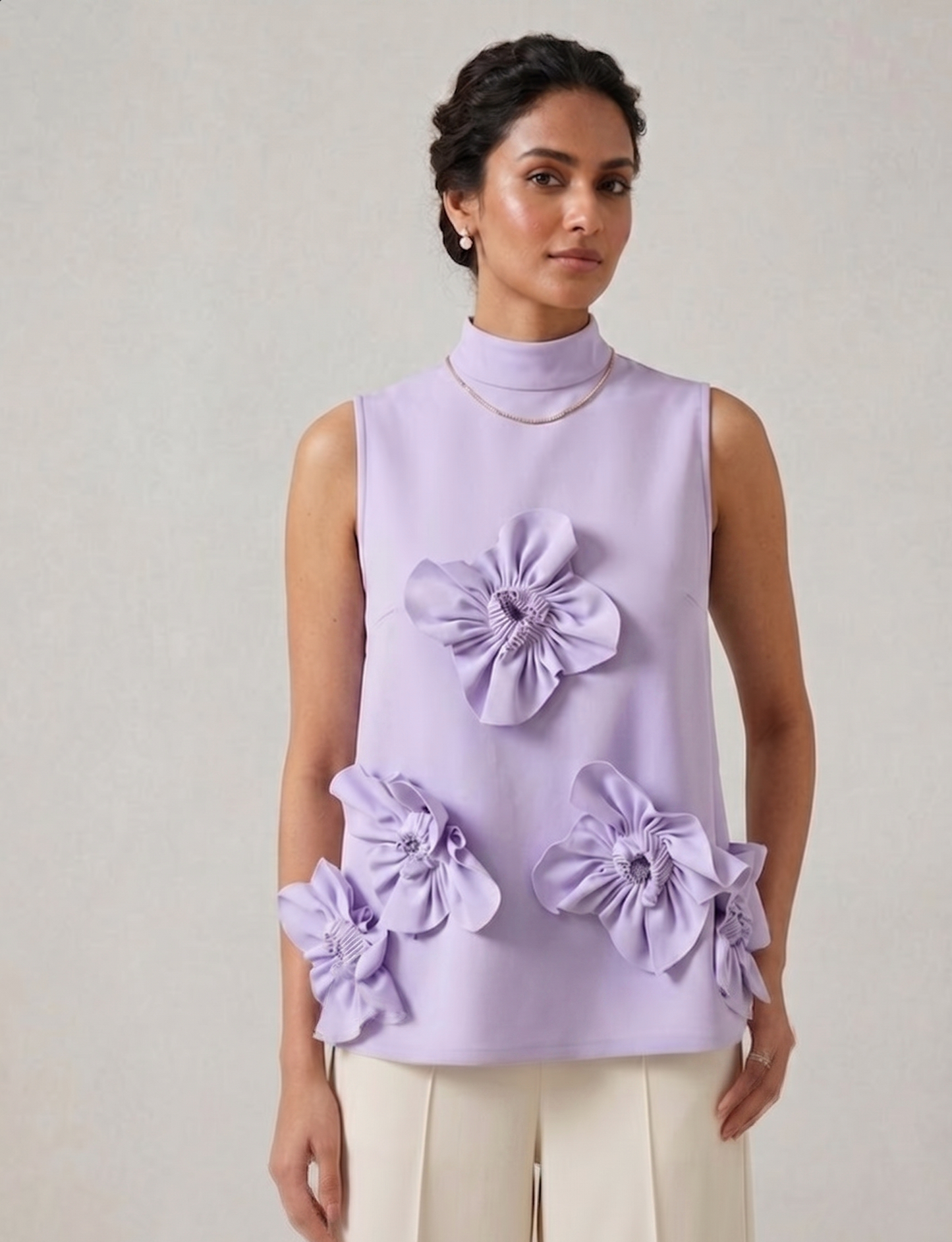 Lilac Sculpted Top
