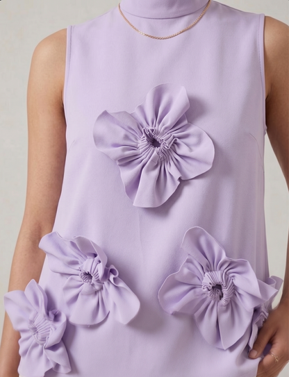 Lilac Sculpted Top