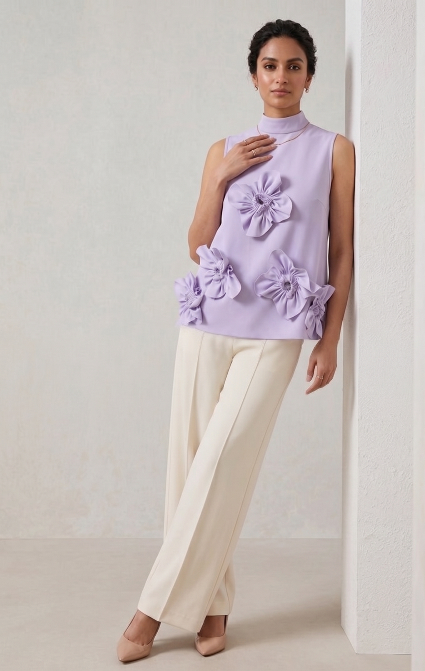 Lilac Sculpted Top