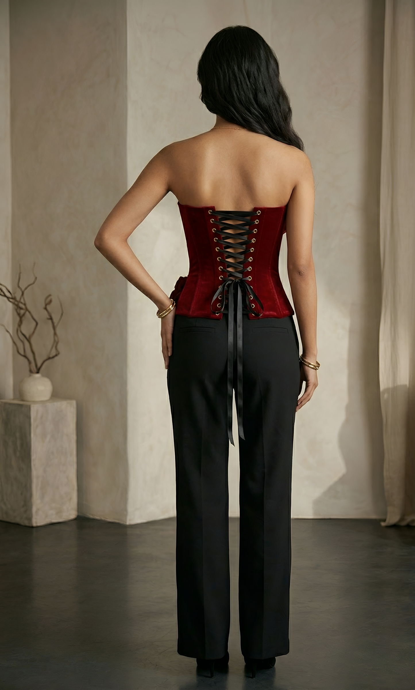 Rose Velvety Corset